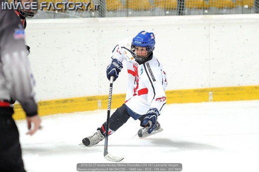 2016-02-27 Aosta-Hockey Milano Rossoblu U14 141 Leonardo Vergani